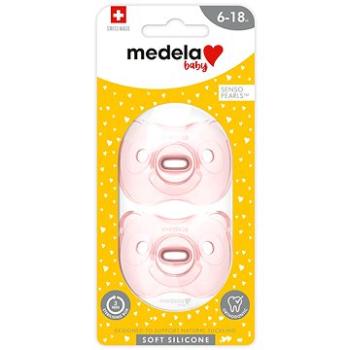 MEDELA Baby měkký celosilikonový dudlík Girl 6–18 m, 2 ks (7610472872246)