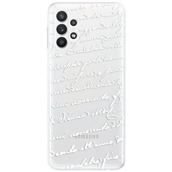 iSaprio Handwriting 01 White pro Samsung Galaxy A32 5G (hawri01w-TPU3-A32)