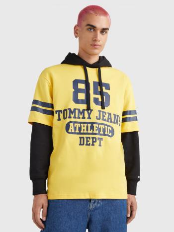 Tommy Jeans pánské žluté tričko Skater - S (ZFM)