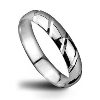 Šperky4U Dámský stříbrný snubní prsten, šíře 4 mm - velikost 49 - ZB52700-49