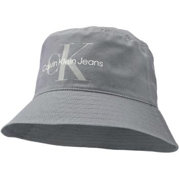 Calvin Klein MONOGRAM SOFT BUCKET HAT Unisexový klobouk, šedá, velikost