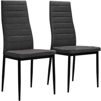 Jídelní židle 2 ks tmavě šedé textil (246179)