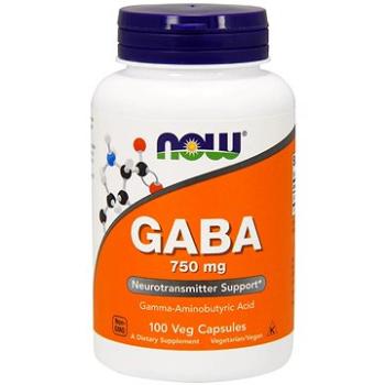 NOW Foods Gaba 750 mg, 100 rostlinných kapslí (555)