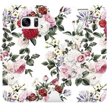 Flipové pouzdro na mobil Samsung Galaxy S7 - MD01S Růže na bílé (5903226177509)