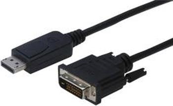 Kabel DiplayPort vidlice ⇔ DVI vidlice, 1 m, černý