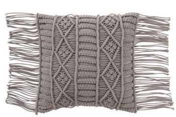 Polštář Macrame Taupe s třásněmi  - 45*45 cm 94350