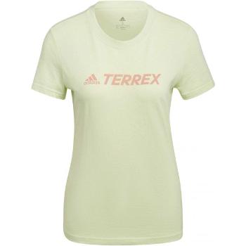 adidas LOGO TEE Dámské outdoorové tričko, světle zelená, velikost XL