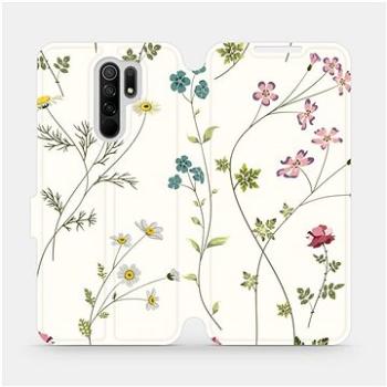 Flipové pouzdro na mobil Xiaomi Redmi 9 - MD03S Tenké rostlinky s květy (5903516312627)