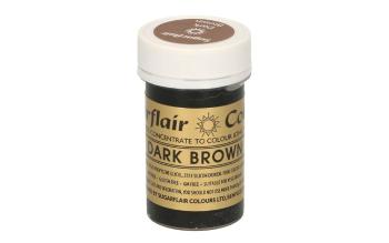 Hnědá gelová barva Dark Brown 25 g - Sugarflair Colours