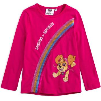 Dívčí tričko PAW PATROL SKY RAINBOW růžové Velikost: 104