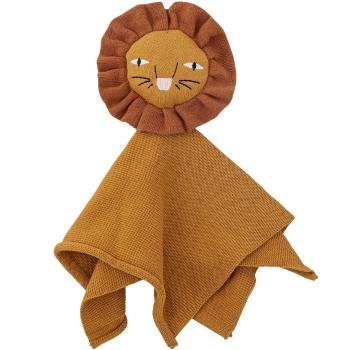 Bavlněná hračka s dekou lvíček 2v1 ELVIN Bloomingville hnědá