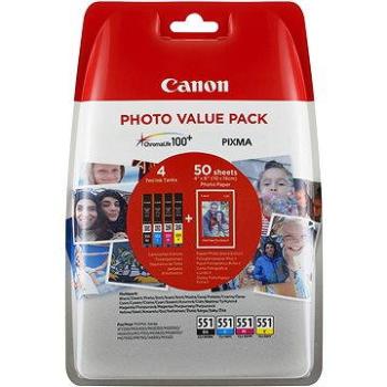 Canon CLI-551 Multipack + fotopapír PP-201 (6508B005)