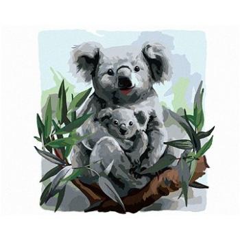 Diamondi - Diamantové malování - KOALA A JEJÍ DÍTĚ, 40x50 cm, bez rámu a bez vypnutí plátna (606570A)