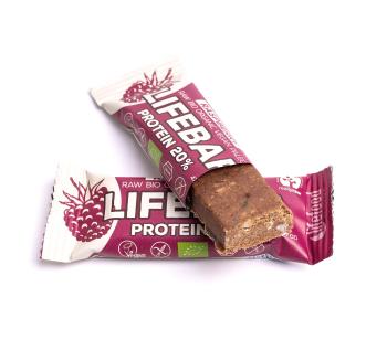 LifeFood Lifebar Protein tyčinka Raspberry BIO 47 g