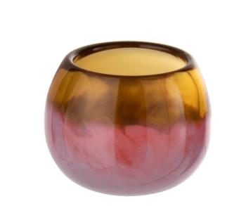 Okrovo-růžová skleněná váza Vana ball - Ø8*7 cm 96860