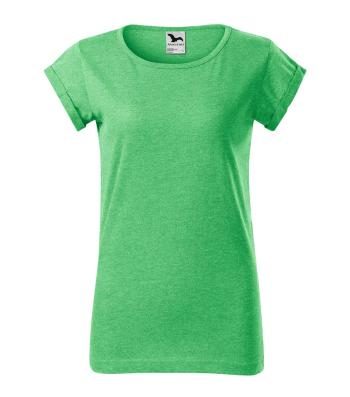 MALFINI Dámské tričko Fusion - Zelený melír | S
