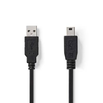 Nedis CCGP60300BK10 - USB 2.0 kabel | A Zástrčka - Mini 5-pin Zástrčka | 1 m | Černá barva