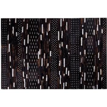 Kožený patchworkový koberec 160 x 230 cm hnědý AKSEKI, 200965 (beliani_200965)