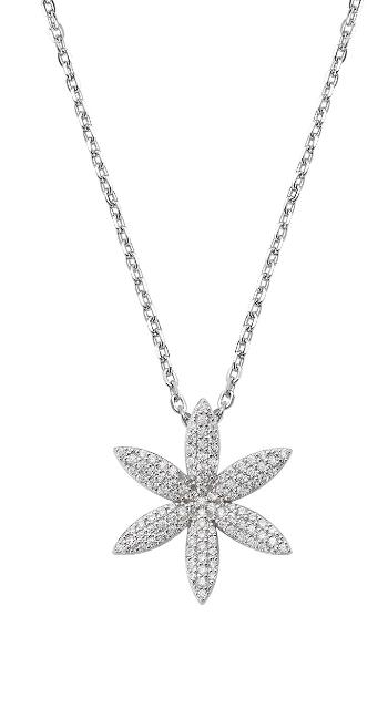 Amen Krásný stříbrný náhrdelník se zirkony Flower of Life CLFLLIBBZ3 (řetízek, přívěsek)