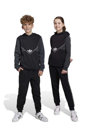 Dětské tepláky adidas Originals černá barva, hladké