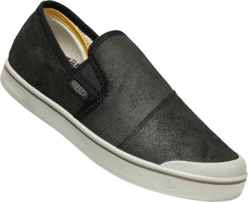 Keen ELDON HARVEST SLIP-ON LEA MEN black/silver birch Velikost: 44 boty