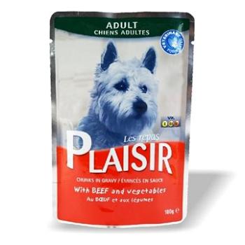 Plaisir Dog kapsička hovězí se zeleninou 22 × 100 g (8595657300099)