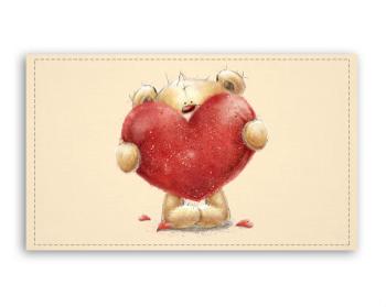Fotoobraz 120x70 cm velký Teddy with heart
