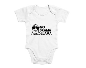 Dětské body krátký rukáv premium No drama llama