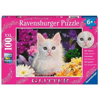 Ravensburger Puzzle 133581 Třpytivé Puzzle Kočka 100 Dílků  (4005556133581)