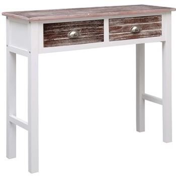 Konzolový stolek hnědý 90x30x77 cm dřevo (284144)