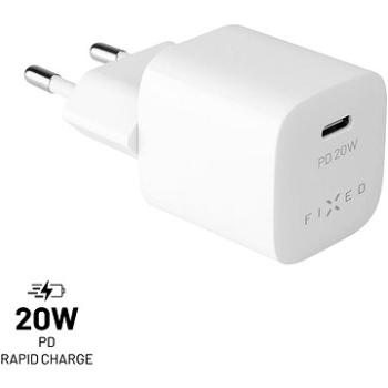 FIXED PD Rapid Charge Mini s USB-C výstupem a podporou PD 20W bílá (FIXC20M-C-WH)