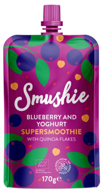 SALVEST Smushie BIO Ovocné smoothie s borůvkami, jogurtem a quinoou 170 g