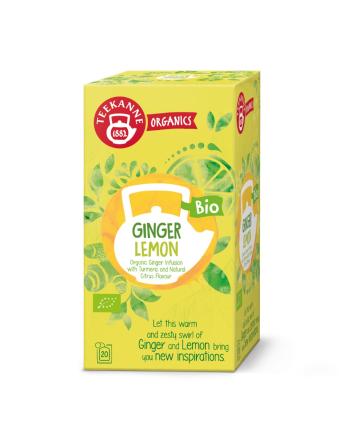 Teekanne Organics BIO Ginger Lemon čaj porcovaný 20x1,8 g