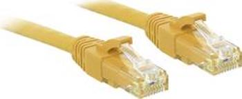 Síťový kabel RJ45 LINDY 48066, CAT 6, U/UTP, 7.50 m, žlutá