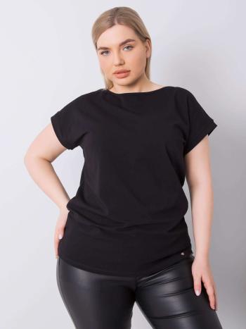 ČERNÉ DÁMSKÉ TRIČKO S KRÁTKÝMI RUKÁVY RV-BZ-6327.67-BLACK Velikost: 2XL