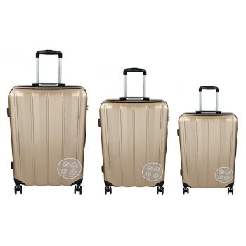 Sada 3 cestovních kufrů Marina Galanti Nova S, M, L - zlatá