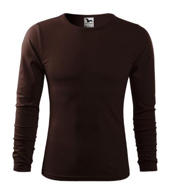 MALFINI Pánské tričko s dlouhým rukávem Fit-T Long Sleeve - Kávová | M