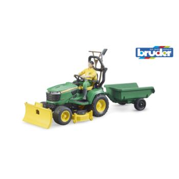 Malotraktor John Deere, vozík, figurka