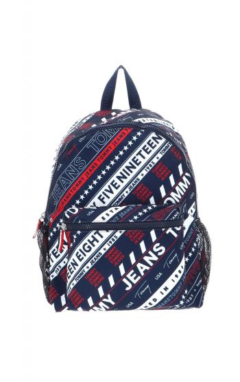 Tommy Hilfiger Tommy Jeans tmavě modrý batoh s nápisy TJM CAMPUS BOY BACKPACK PRINT