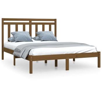 Rám postele medově hnědý masivní dřevo 150 × 200 cm King Size, 3105258 (3105258)