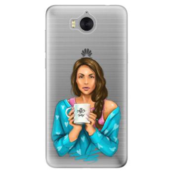 Odolné silikonové pouzdro iSaprio - Coffe Now - Brunette - Huawei Y5 2017 / Y6 2017