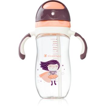 Kikkaboo Sippy Cup with Straw hrnek s brčkem 12 m+ Supergirl 300 ml