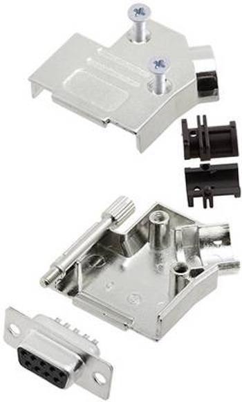 Sada D-SUB zásuvková lišta TRU COMPONENTS TCD45ZK09DBSK, 45 °, pólů 9, pájecí kalíšek, 1 ks