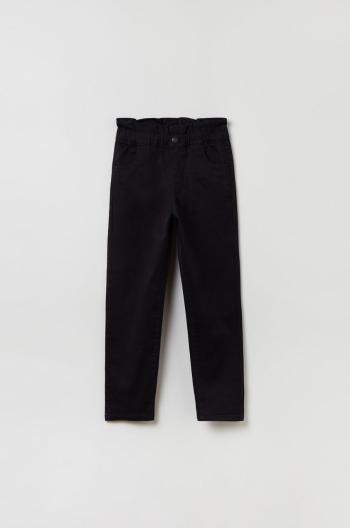 Dětské kalhoty OVS černá barva, hladké