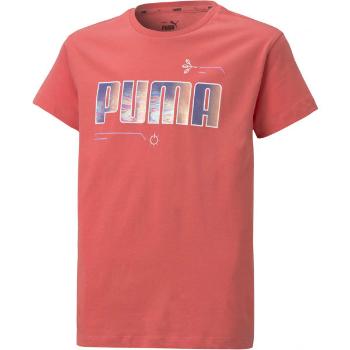 Puma ALPHA TEE G Dívčí triko, lososová, velikost 128