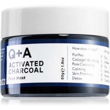 Q+A Activated Charcoal detoxikační pleťová maska s aktivním uhlím 50 g