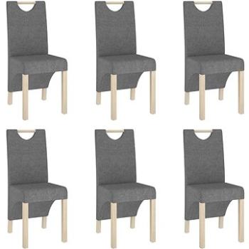 Jídelní židle 6 ks světle šedé textil, 3080212 (3080212)