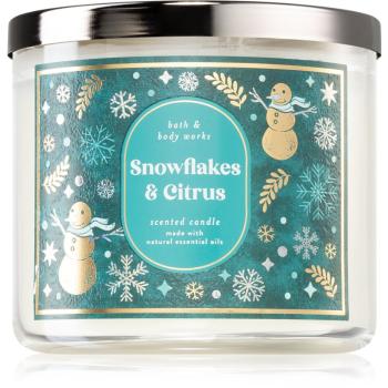 Bath & Body Works Snowflakes & Citrus vonná svíčka 411 g