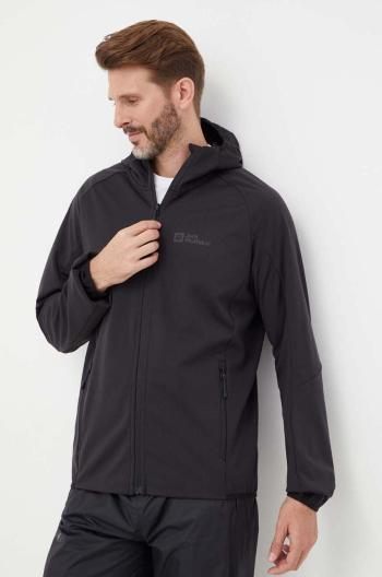 Outdoorová bunda Jack Wolfskin Feldberg Hoody černá barva