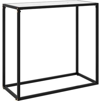 Konzolový stolek bílý 80 × 35 × 75 cm tvrzené sklo (322809)